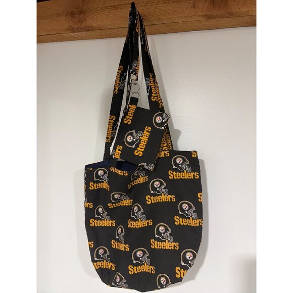Pittsburgh Steelers Black & Yellow Tote Bag w/ Wristlet by Belka Industries - Picture 1 of 16